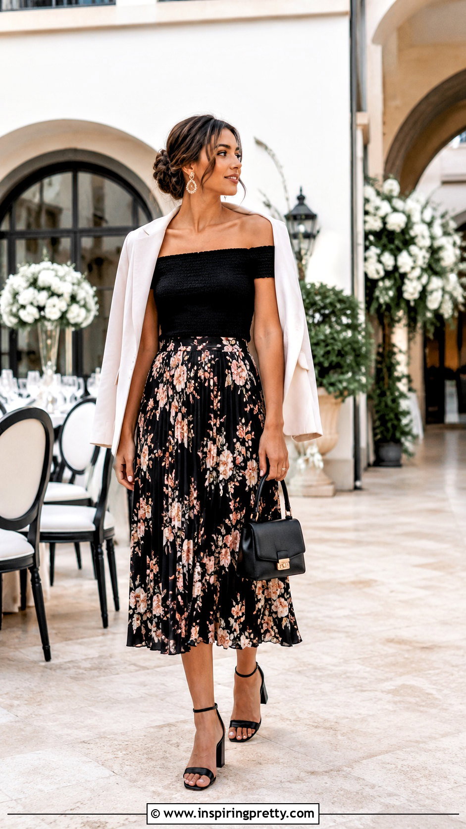 Zara Trafaluc Off Shoulder Top With Midi Skirt - 20 zara trafaluc top outfit ideas