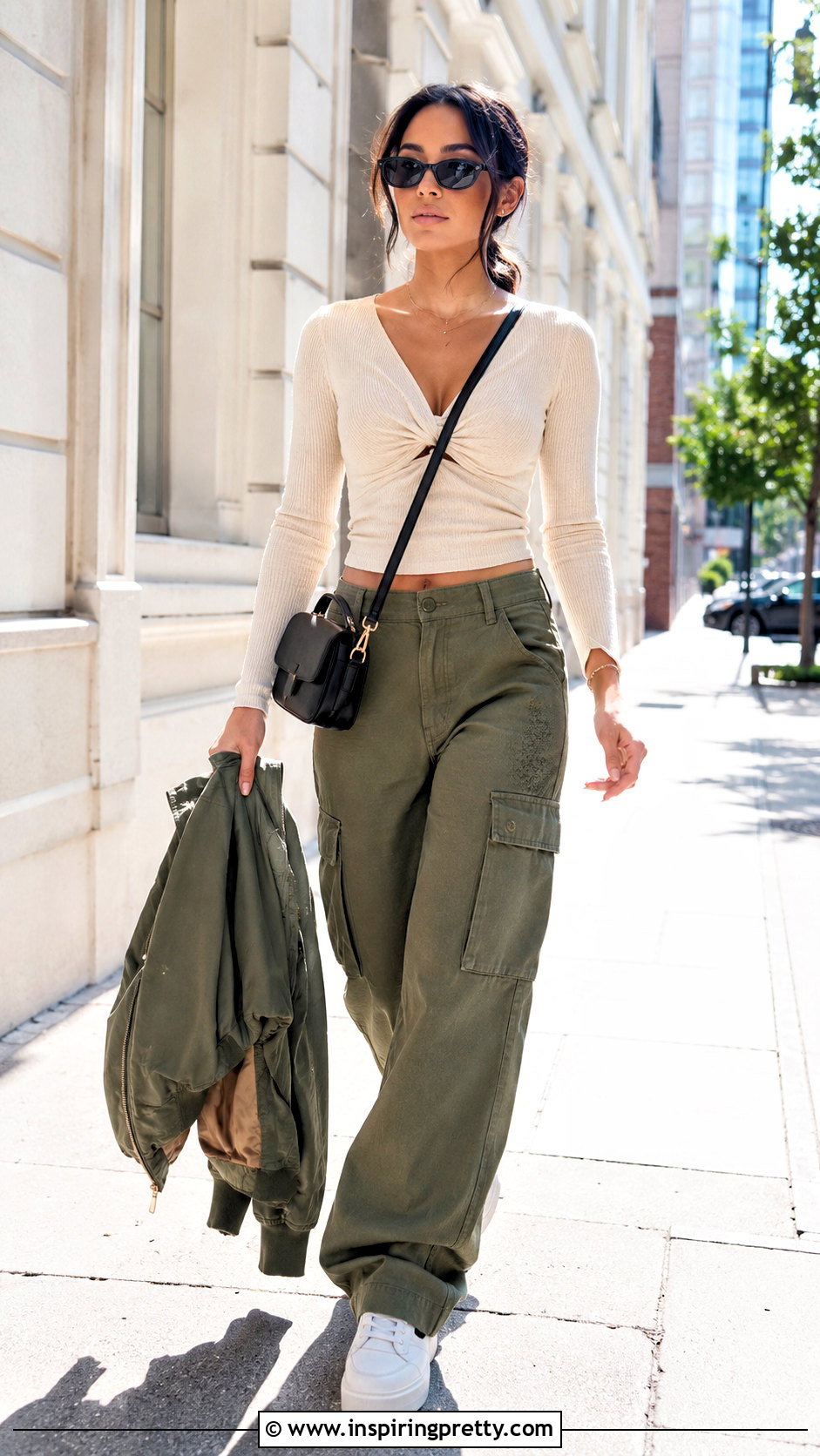 Zara Twist Knit Top With Cargo Pants - 20 zara twist knit top outfit ideas