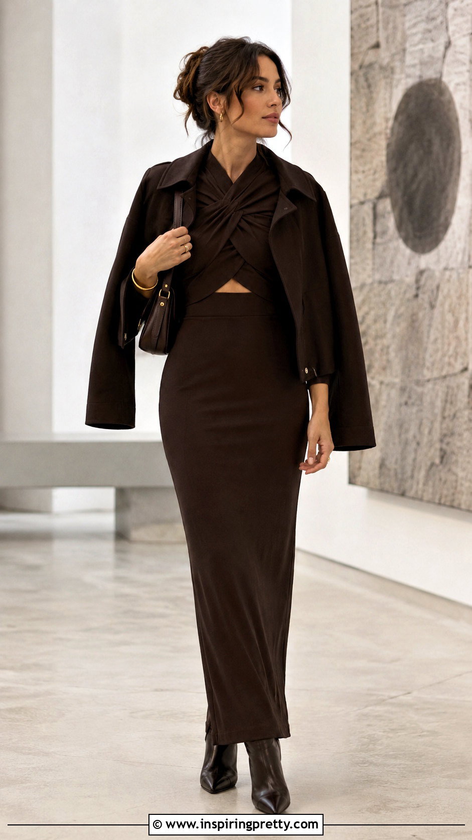 Zara Twist Knit Top With Column Maxi Skirt - 20 zara twist knit top outfit ideas