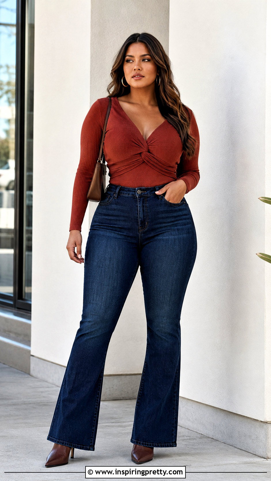Zara Twist Knit Top With Flare Jeans - 20 zara twist knit top outfit ideas