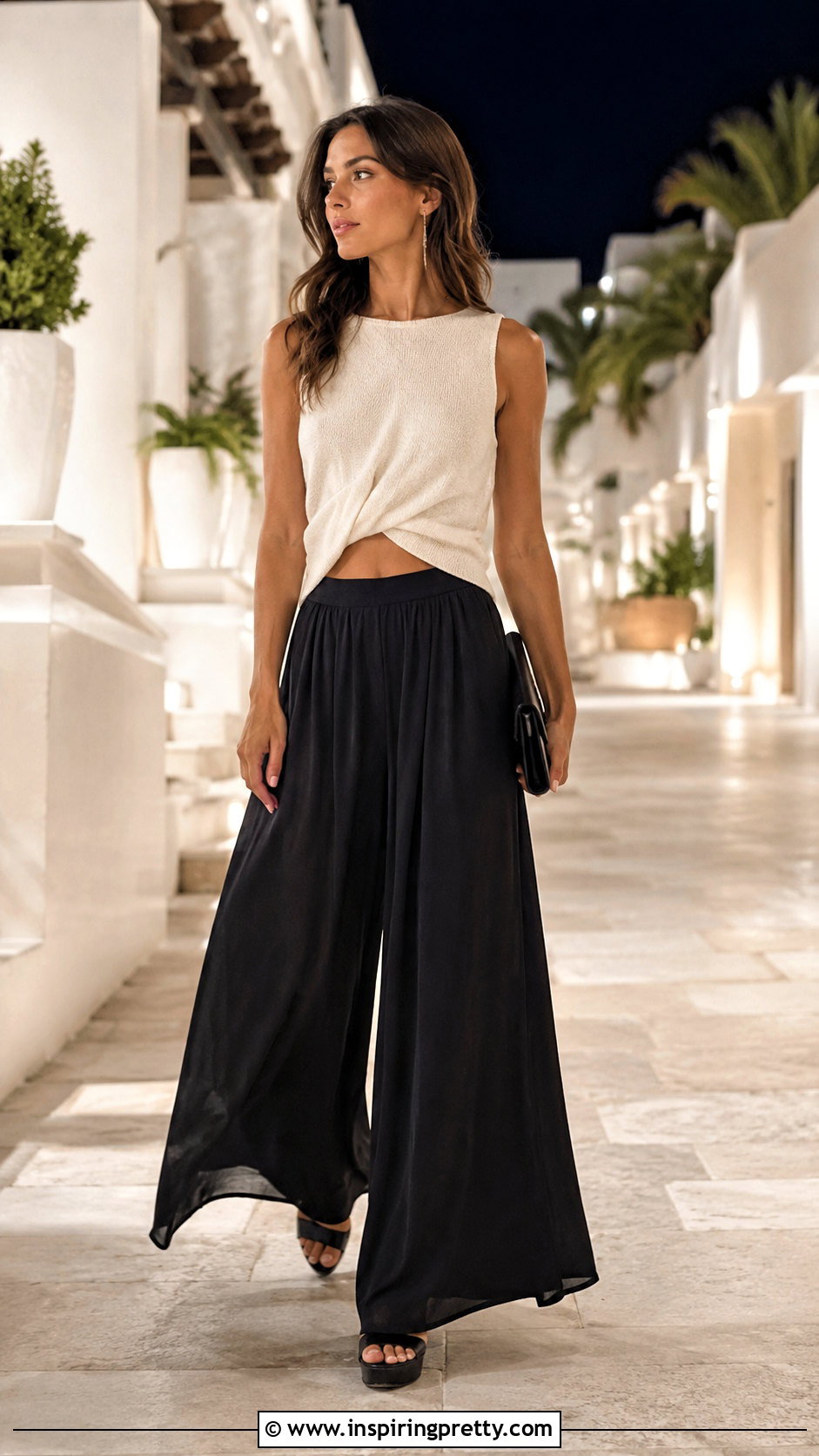 Zara Twist Knit Top With Palazzo Pants - 20 zara twist knit top outfit ideas