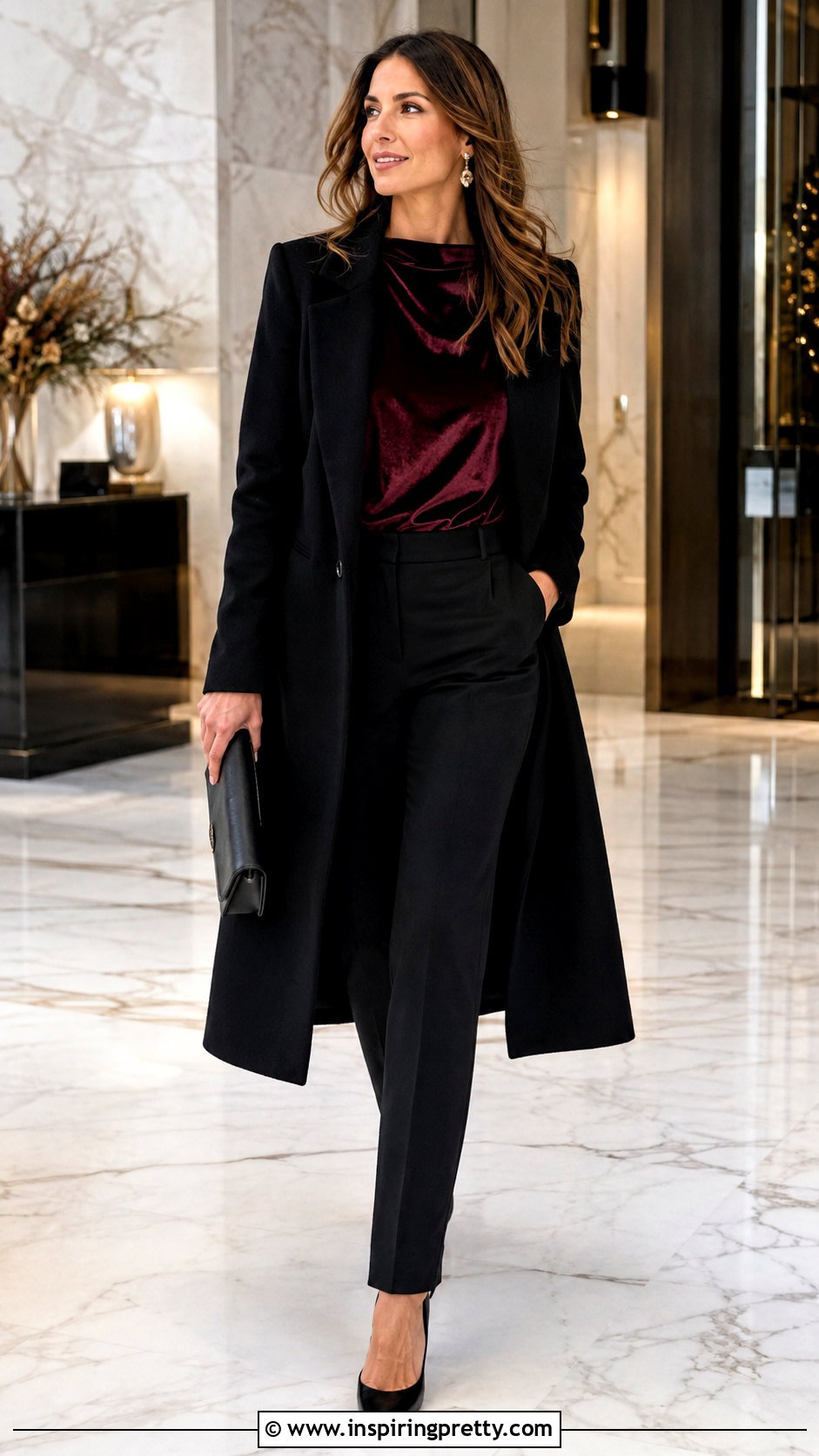 Zara Velvet Top With Black Trousers - 50 zara top outfit ideas