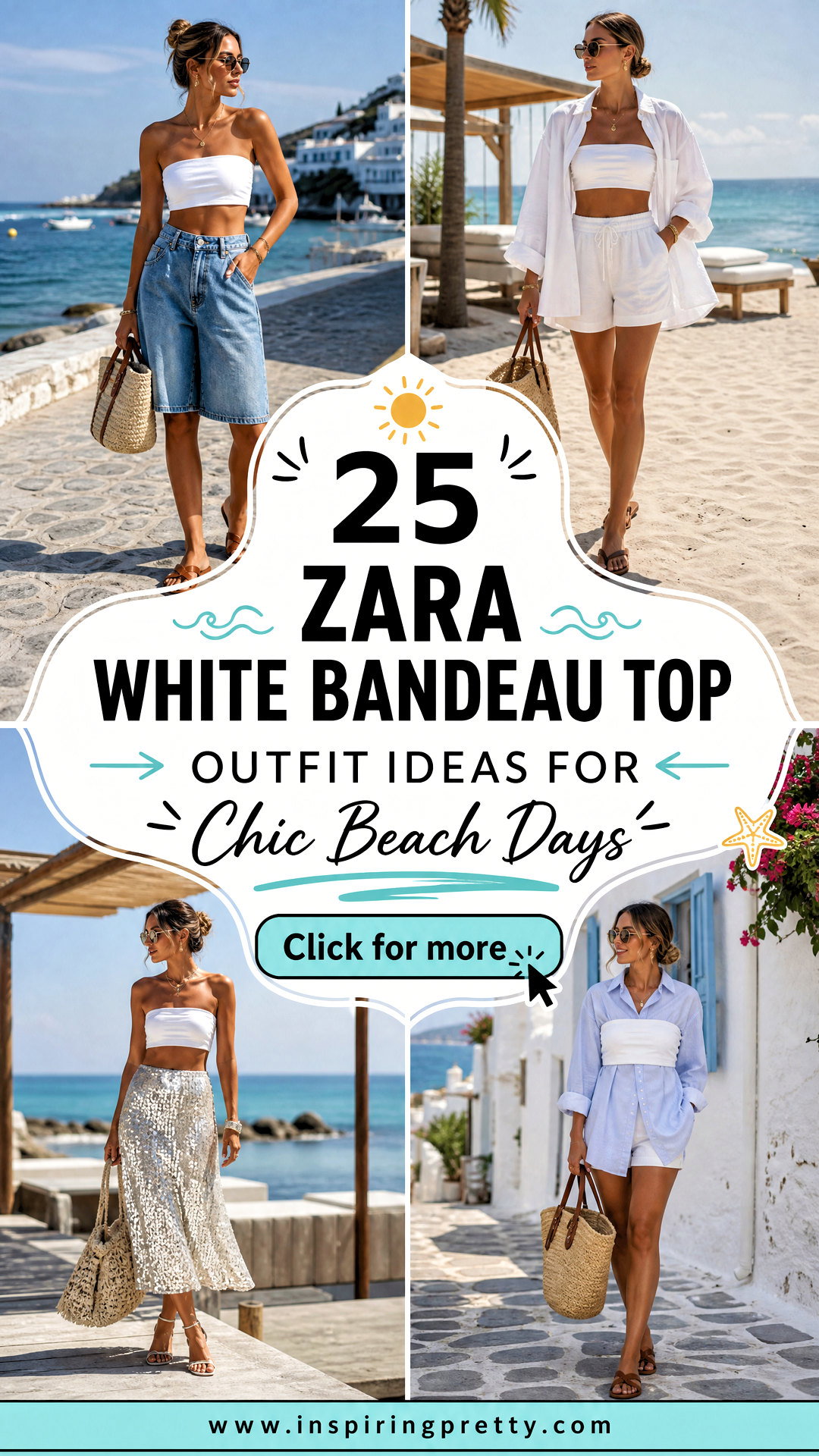 25 Zara White Bandeau Top Outfit Ideas for Chic Beach Days - 25 Zara White Bandeau Top Outfit Ideas for Chic Beach Days