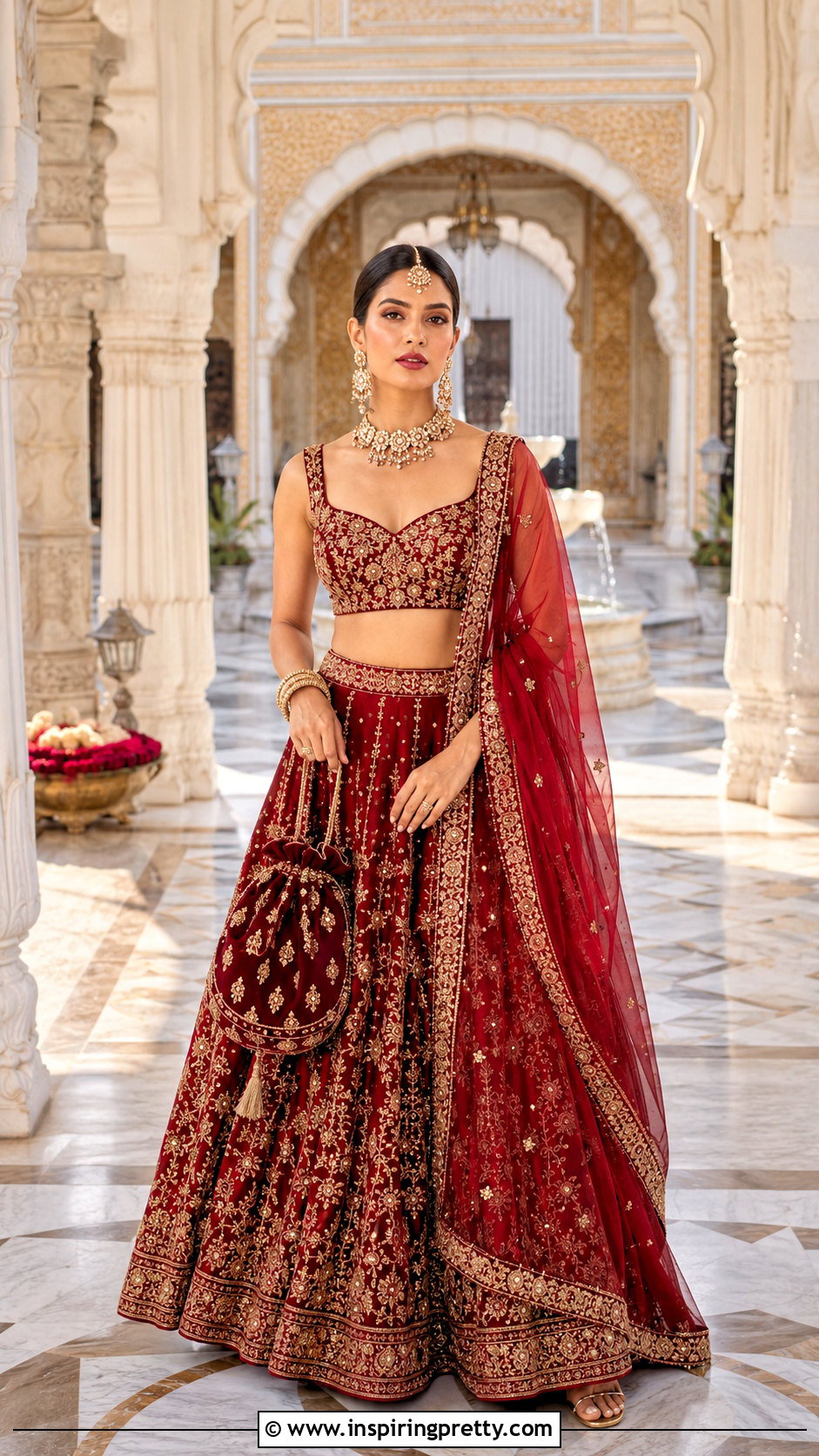 Zardozi Crop Top Lehenga - 50 Crop Top Designs For Lehenga Ideas