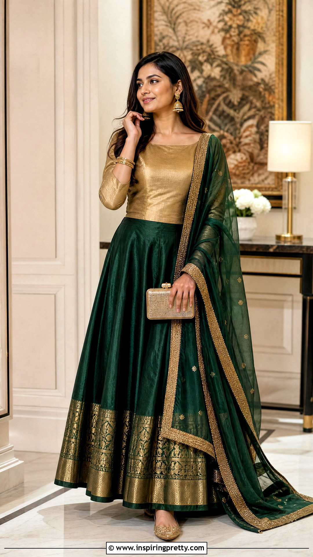 Zari Border Skirt And Boat Neck Top Outfit - 50 traditional skirt and top outfit ideas