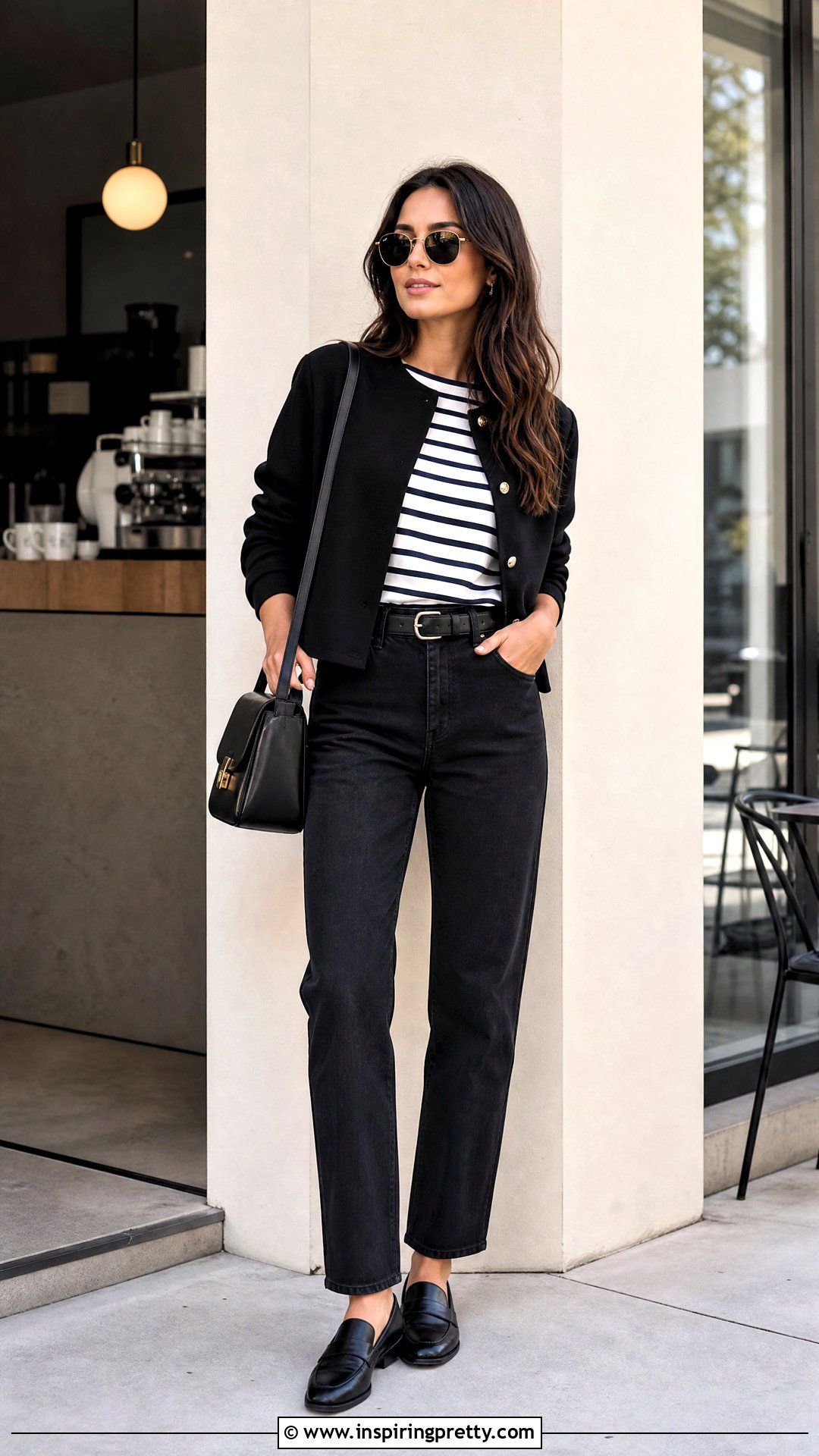 Zelly Long Stripe Top With Black Jeans - 20 Zelly Long Stripe Top outfit ideas