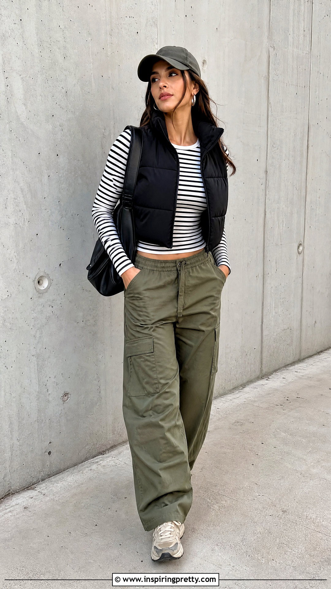 Zelly Long Stripe Top With Cargo Pants - 20 Zelly Long Stripe Top outfit ideas