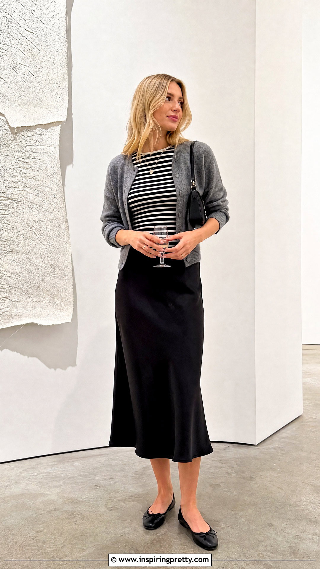 Zelly Long Stripe Top With a Slip Skirt - 20 Zelly Long Stripe Top outfit ideas