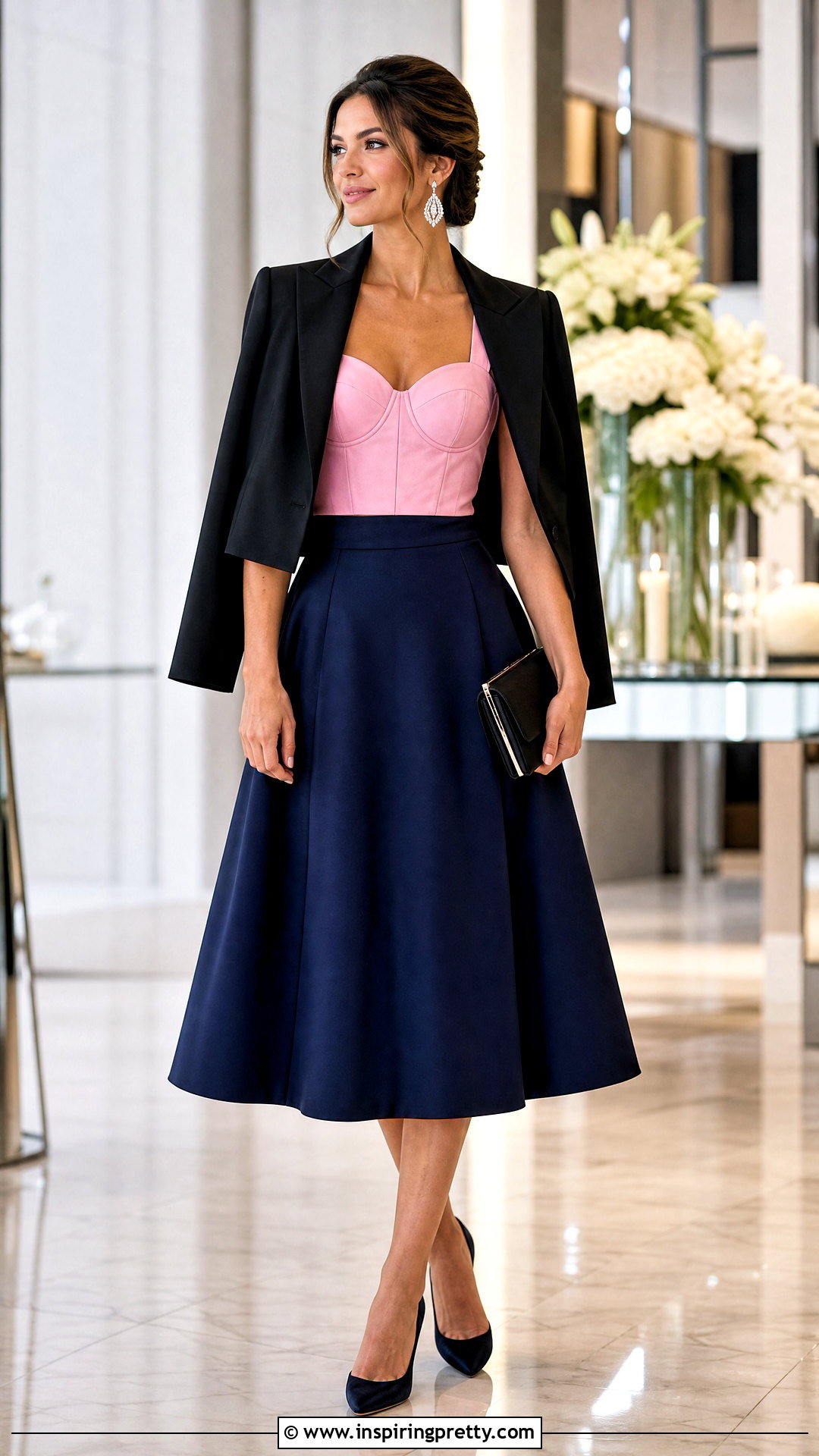 Zendaya Pink Bustier Top And Midi Skirt - 25 zendaya pink top outfit ideas