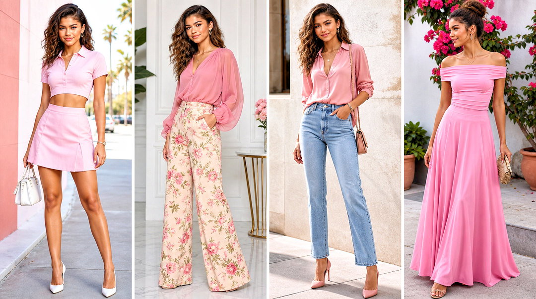 25 Zendaya Pink Top Outfit Ideas for Bold Celebrity Style