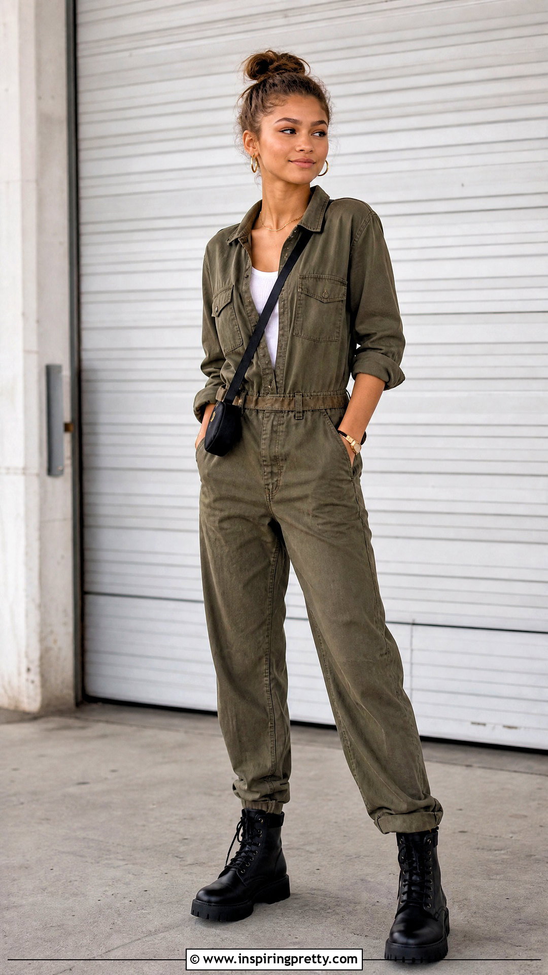 Zendaya White Tank Top With Utility Jumpsuit - 25 zendaya white tank top outfit ideas