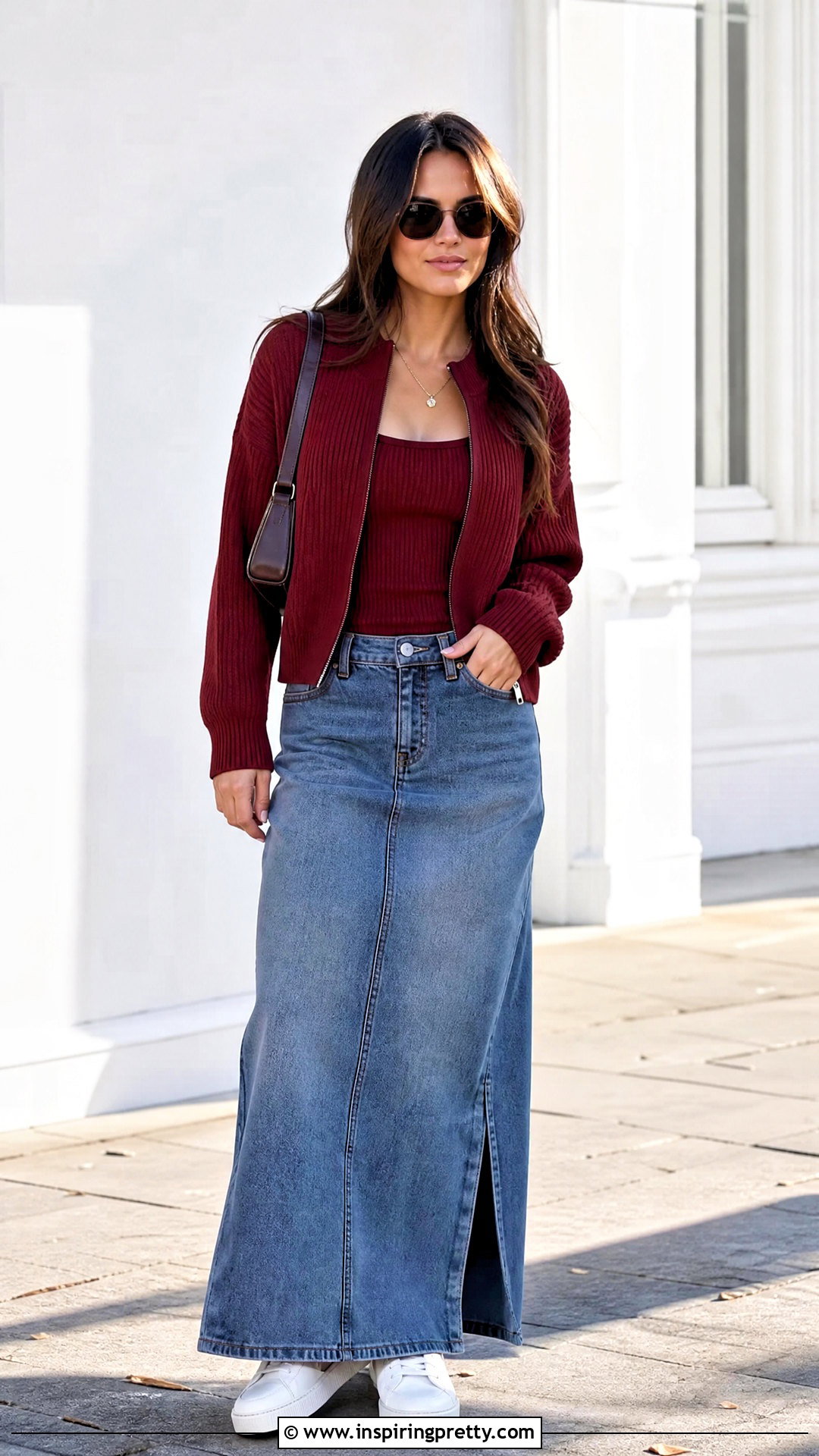 Zip Cardigan Over Ribbed Tank Outfit - 50 layered tops outfits