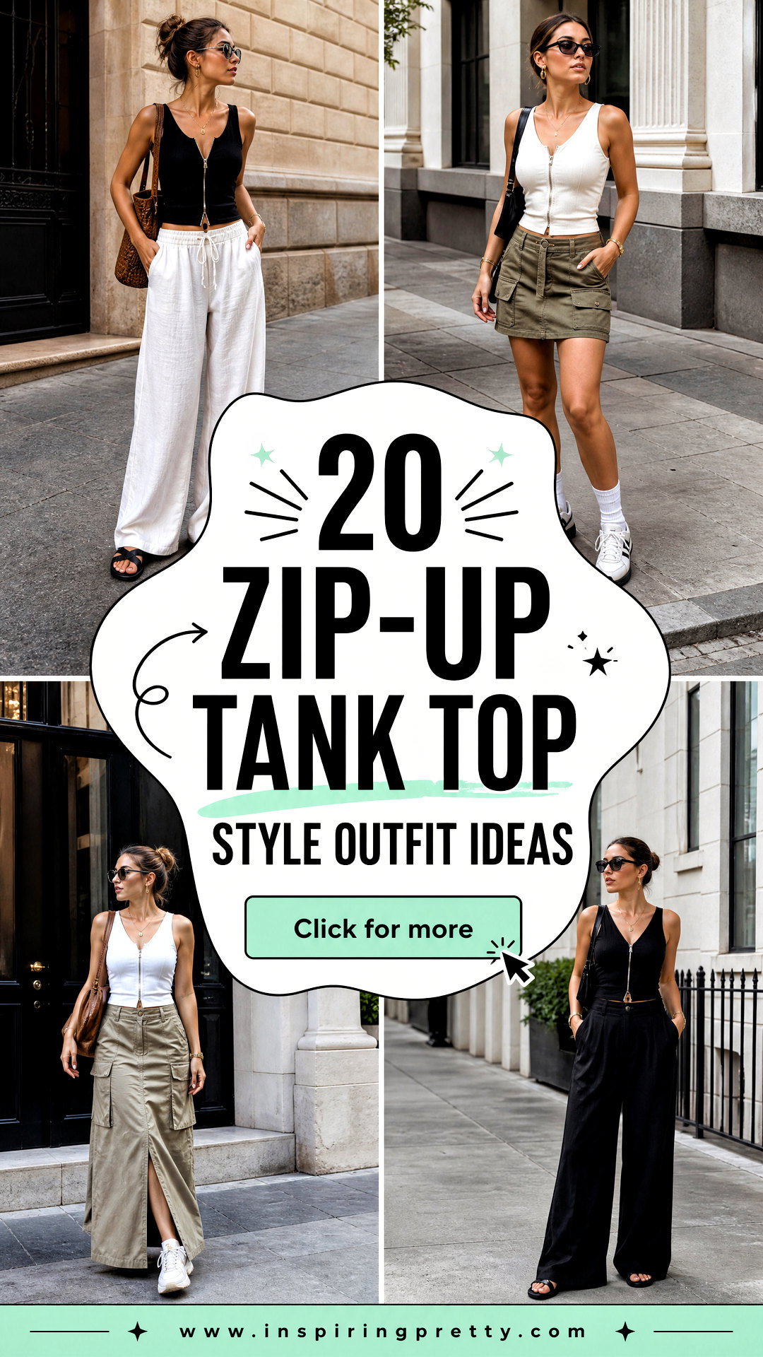 20 Zip-Up Tank Top Style Outfit Ideas for Effortless Layers - 20 Zip-Up Tank Top Style Outfit Ideas for Effortless Layers