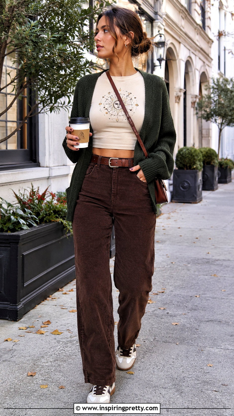 Zodiac Crop Top With Corduroy Pants - 20 Zodiac Crop Top outfit ideas