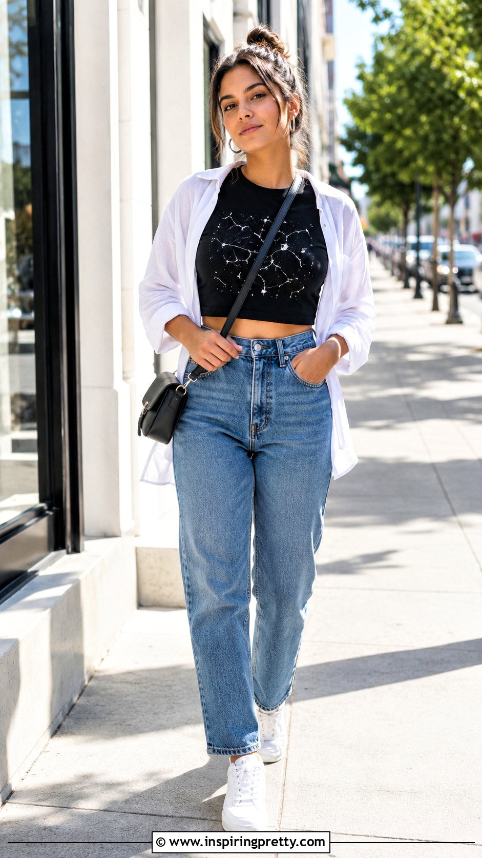 Zodiac Crop Top With High Waisted Jeans - 20 Zodiac Crop Top outfit ideas