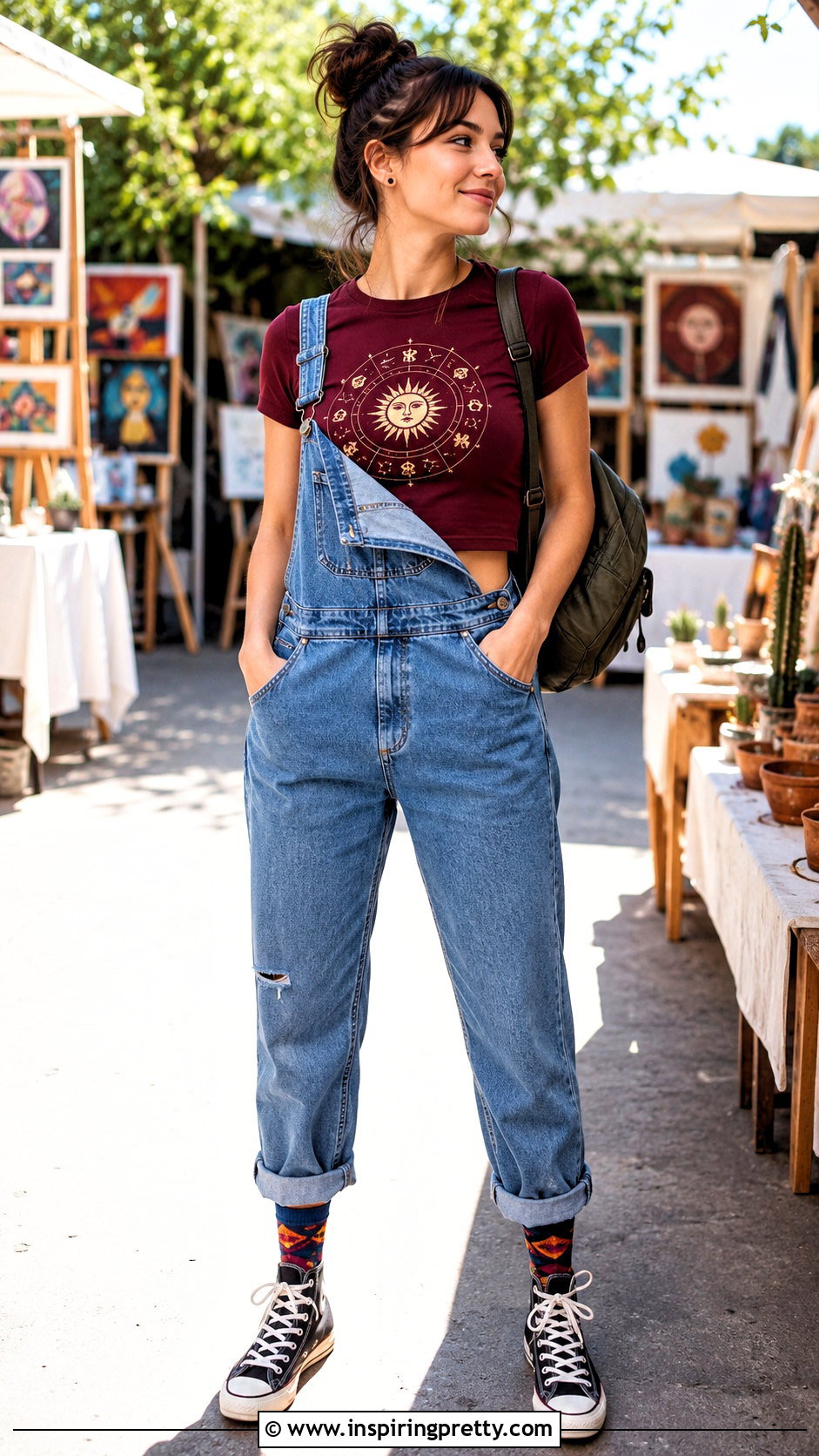 Zodiac Crop Top With Overalls - 20 Zodiac Crop Top outfit ideas