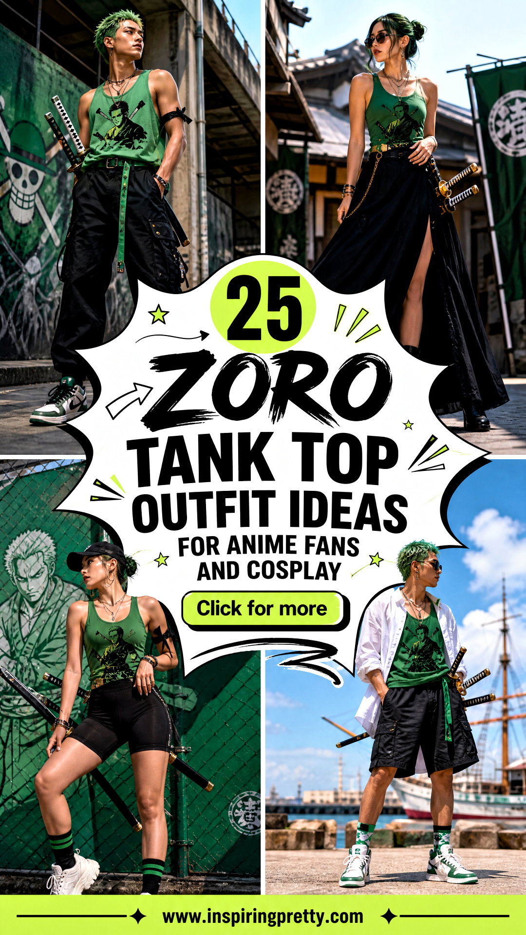 25 Zoro Tank Top Outfit Ideas for Anime Fans and Cosplay - 25 Zoro Tank Top Outfit Ideas for Anime Fans and Cosplay