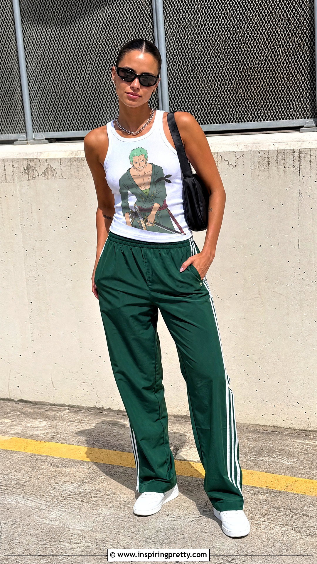 Zoro Tank Top With Green Track Pants - 25 zoro tank top outfit ideas