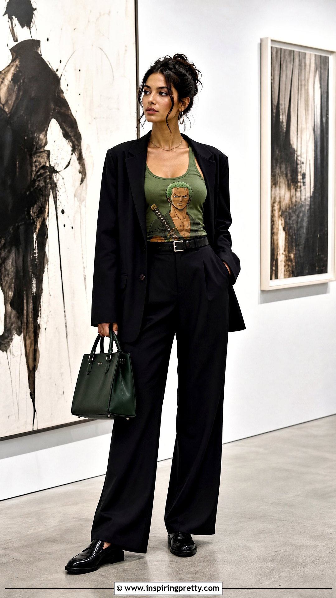 Zoro Tank Top With Tailored Trousers And Blazer - 25 zoro tank top outfit ideas
