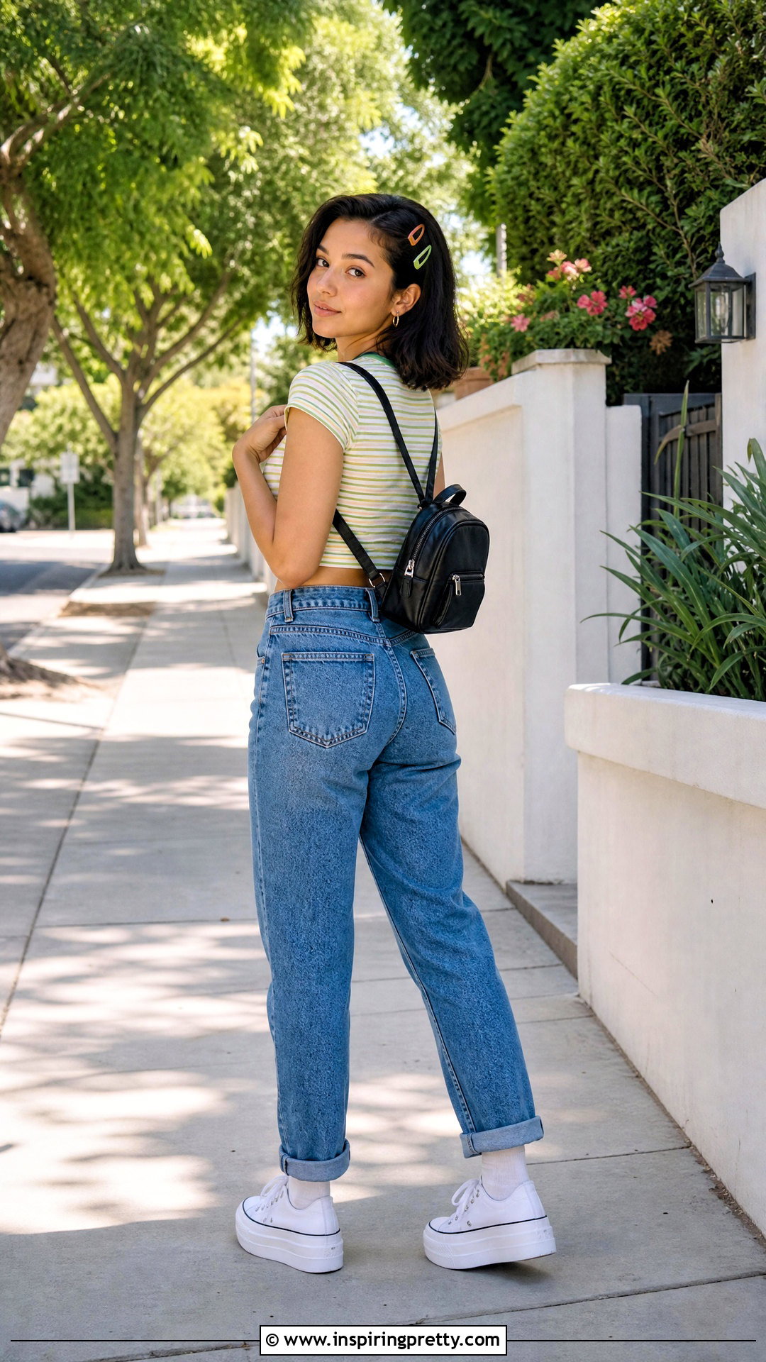 s Baby Crop Top With Mom Jeans - 25 90s crop top fashion ideas
