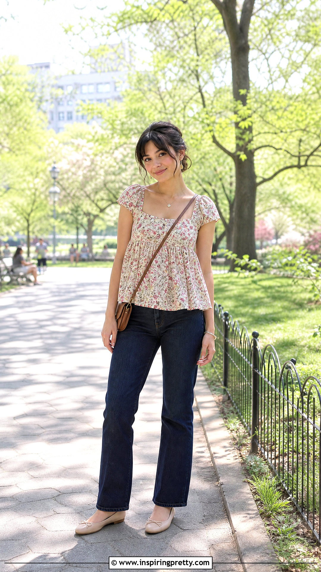 s Babydoll Top With Straight Jeans - 50 Vintage Tops For Women
