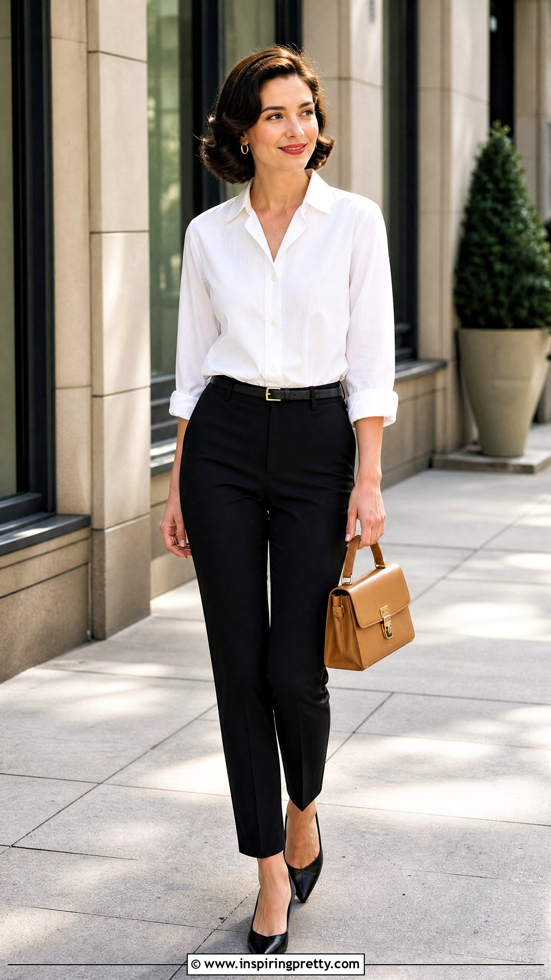 s Button Down Blouse With Cigarette Pants - 20 1950s style tops outfit ideas
