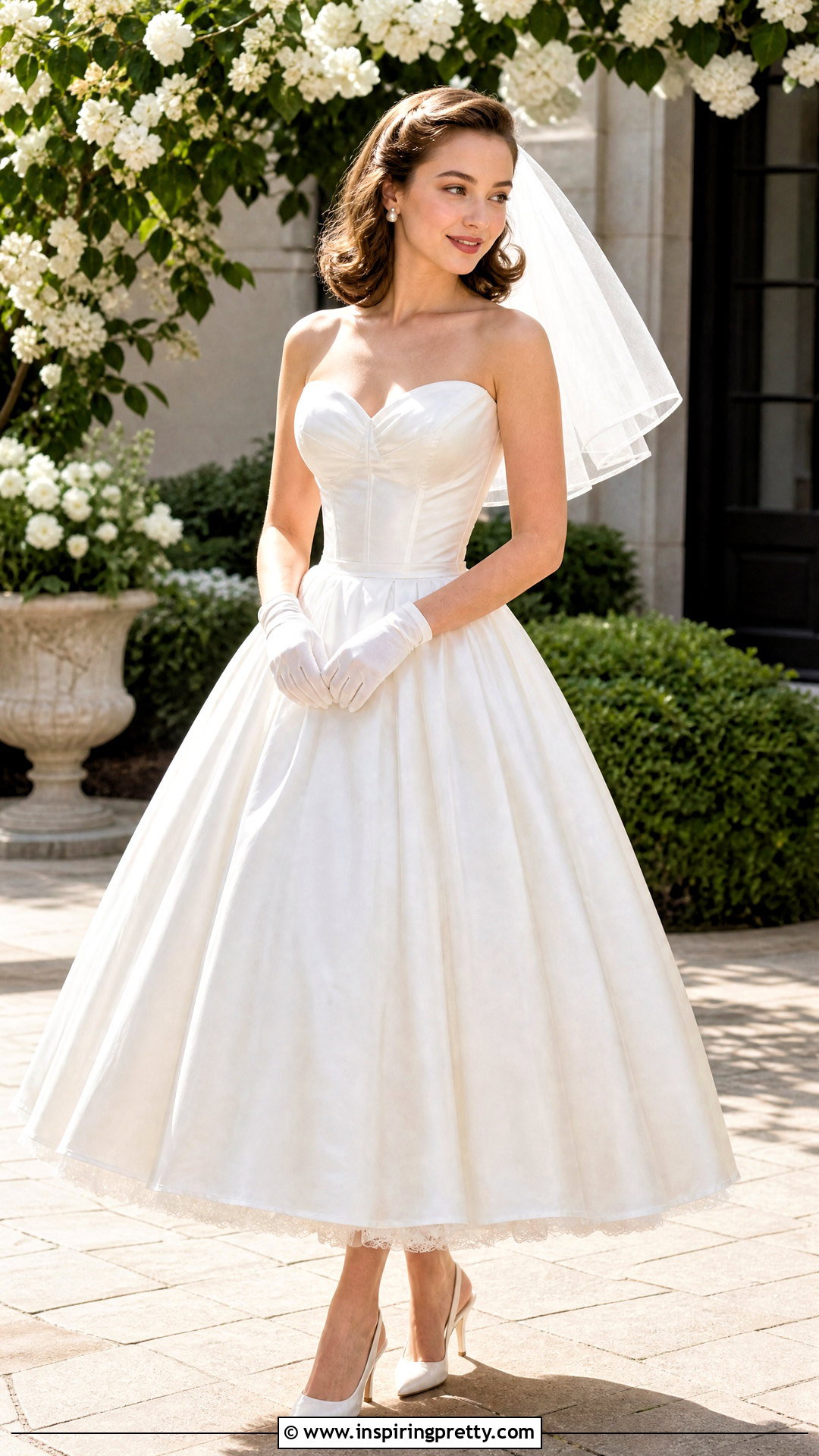 s Corset Tea Length Dress - 50 corset top wedding dress outfit ideas