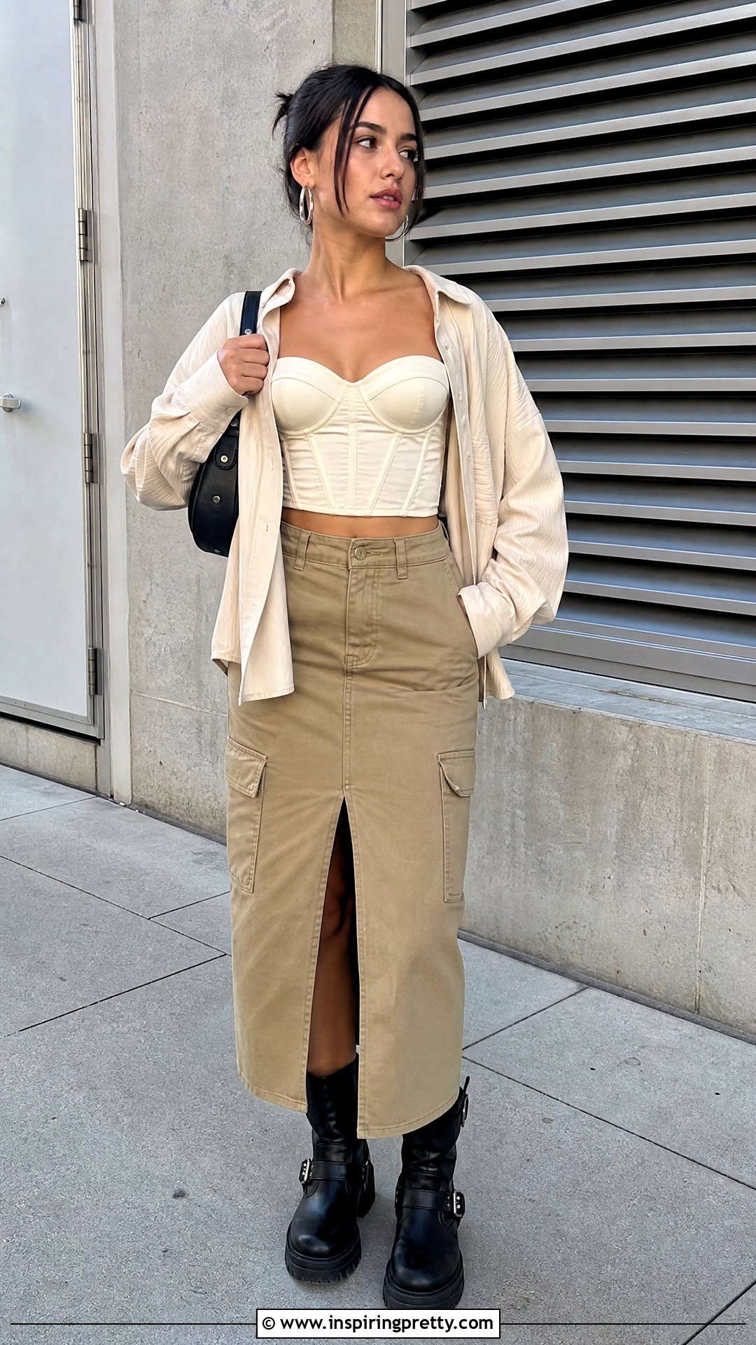 s Corset Top And Cargo Skirt Outfit - 50 2000s tops outfit ideas