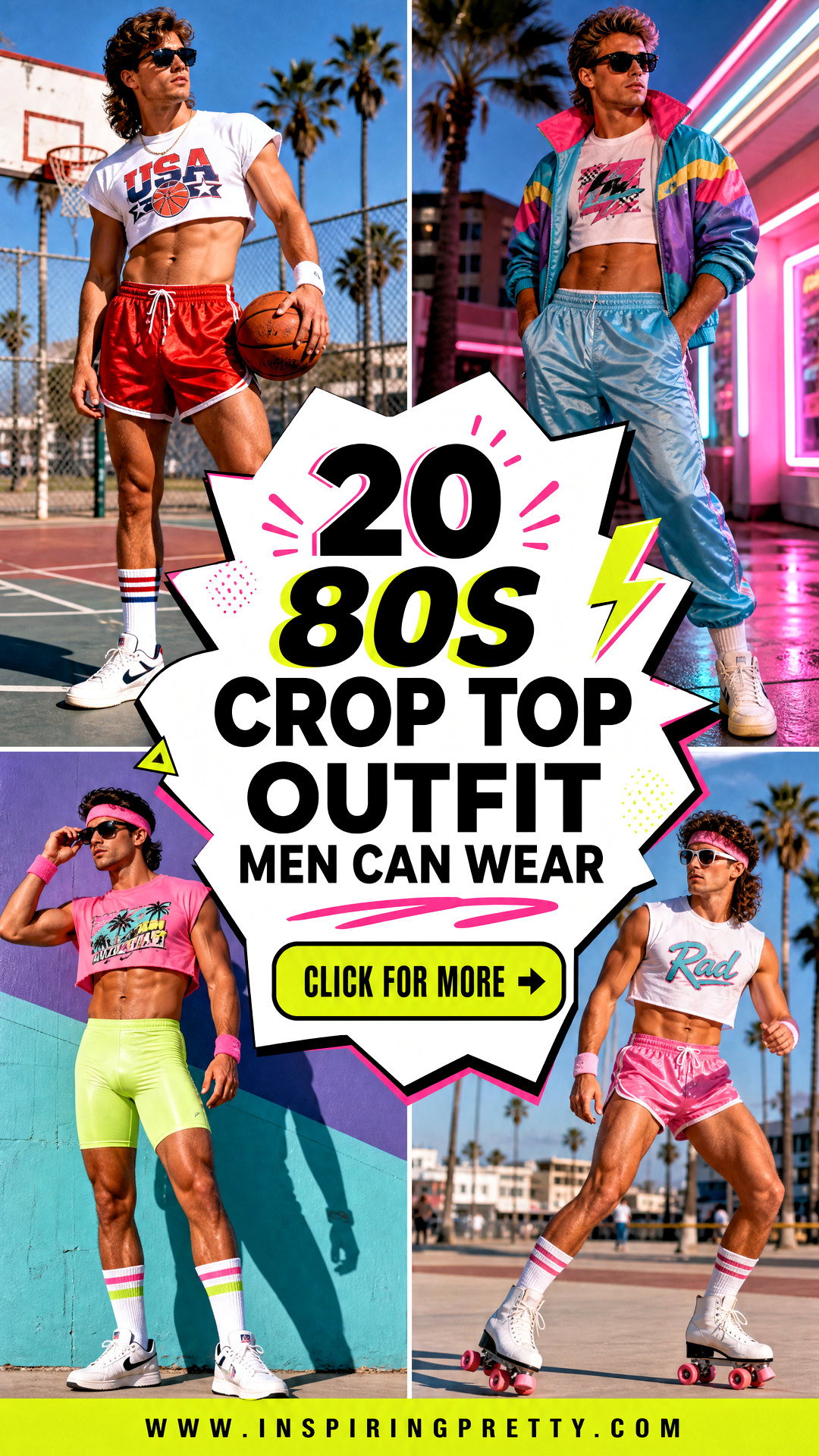 20 80s Crop Top Outfit Men Can Wear for Confident Retro Style - 20 80s Crop Top Outfit Men Can Wear for Confident Retro Style