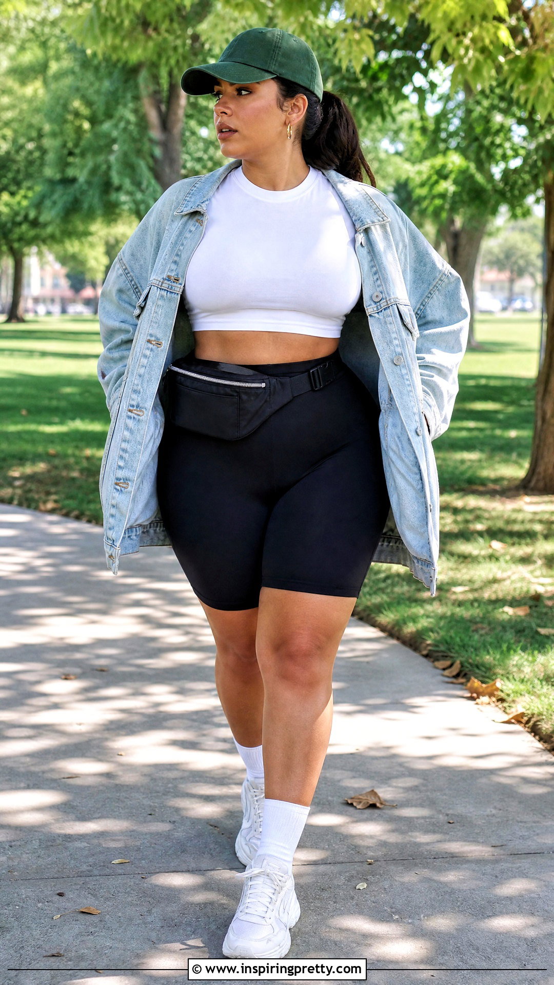 s Crop Top With Bike Shorts - 25 90s crop top fashion ideas