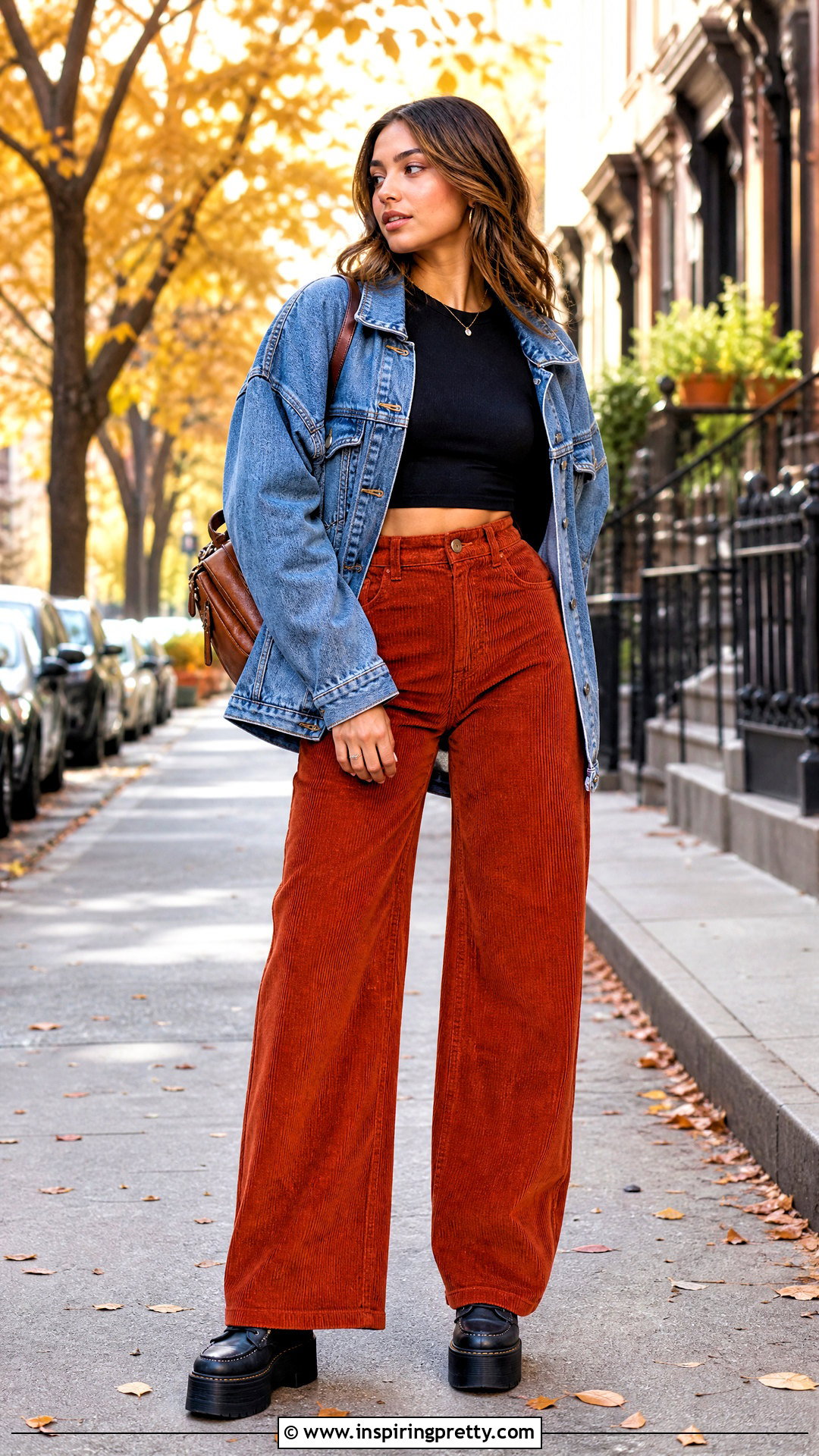 s Crop Top With Corduroy Pants - 25 90s crop top fashion ideas