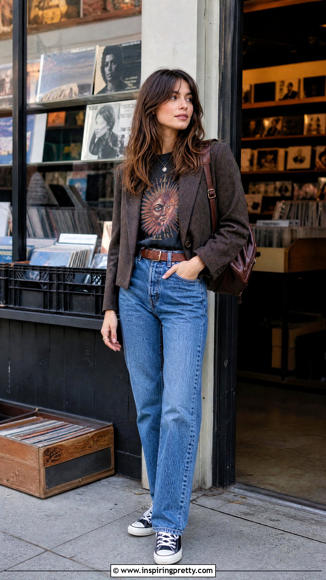 s Graphic Tee With Straight Leg Jeans - 50 90s tops outfit ideas