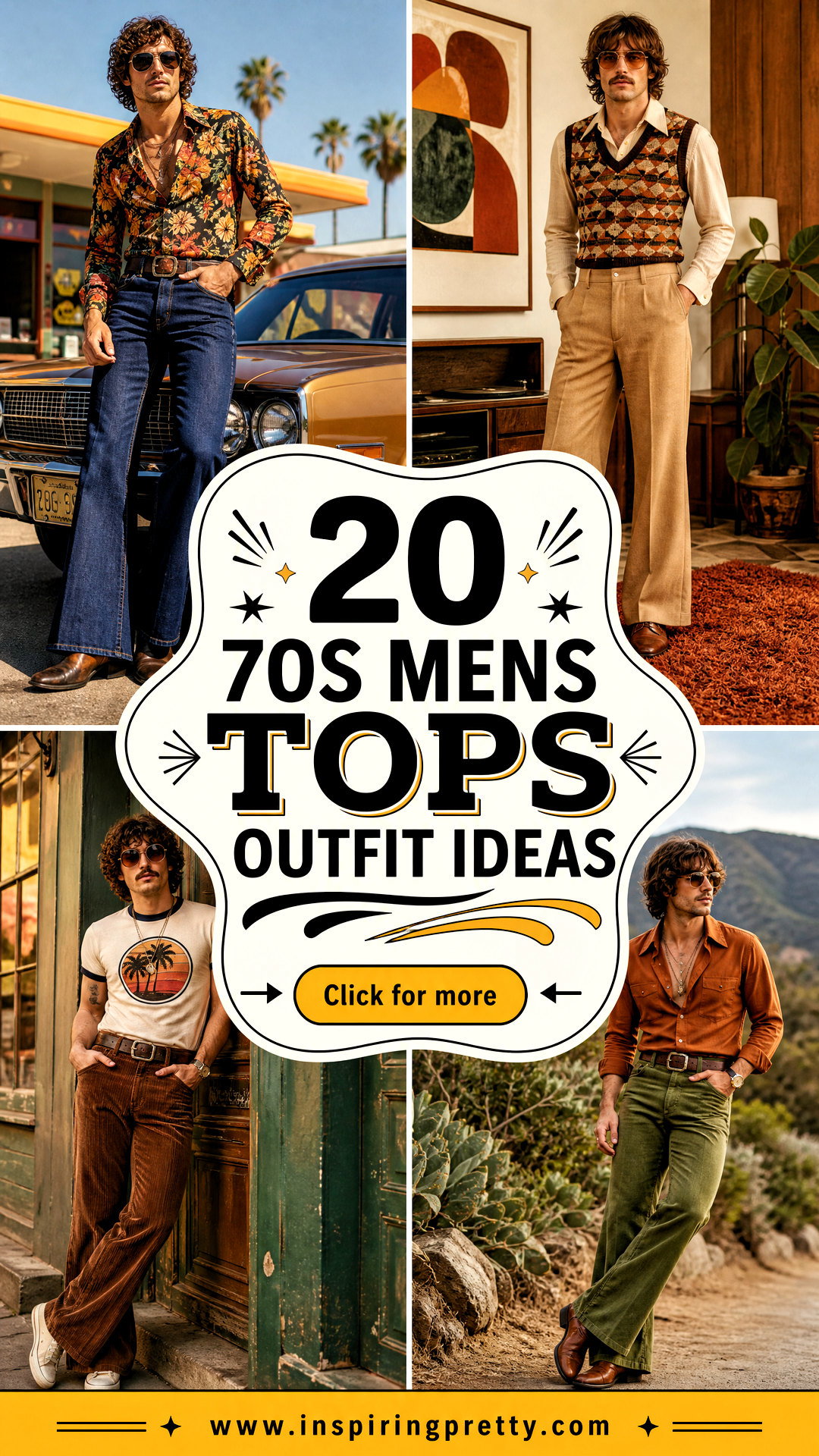 20 70s Mens Tops Outfit Ideas for Effortless Retro Style - 20 70s Mens Tops Outfit Ideas for Effortless Retro Style