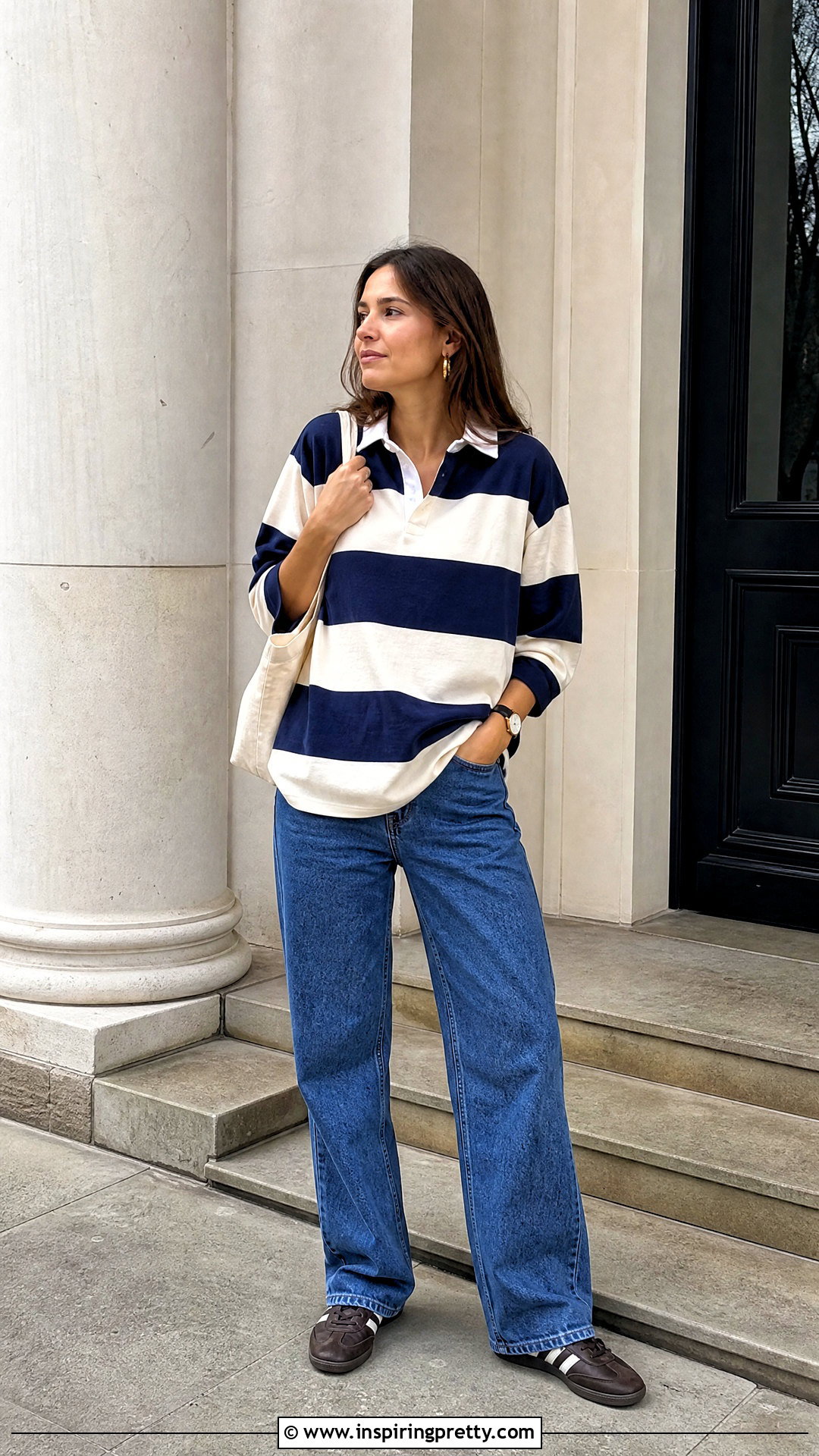 s Rugby Shirt With Straight Jeans - 50 vintage tops 90s