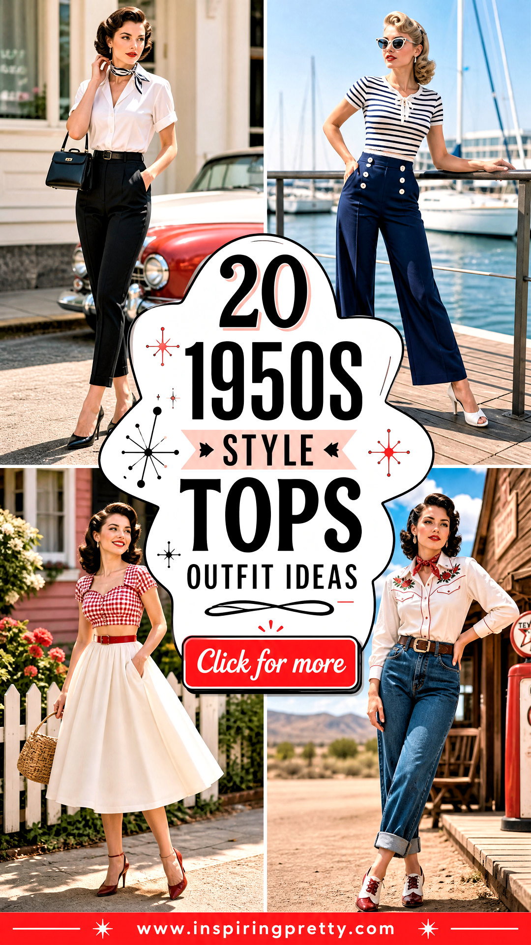20 1950s Style Tops Outfit Ideas for Timeless Vintage Looks - 20 1950s Style Tops Outfit Ideas for Timeless Vintage Looks