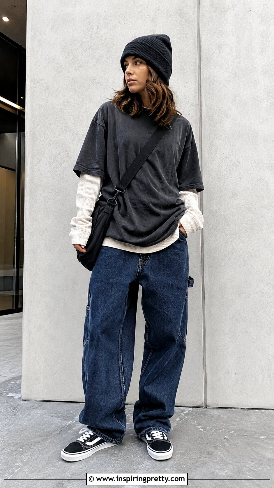 s Thermal Under Oversized Tee Outfit - 20 Layering Tops 90S